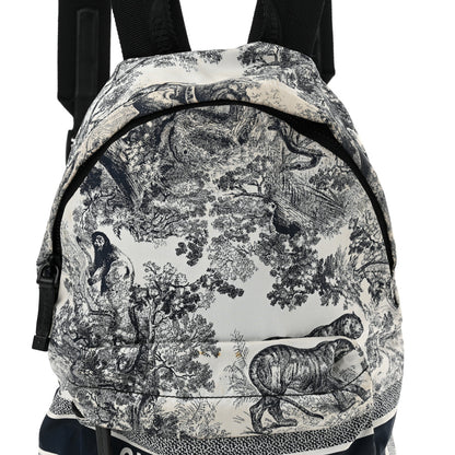 Christian Dior Nylon Technical Fabric Toile De Jouy Small Diortravel Backpack Blue 6 of 11