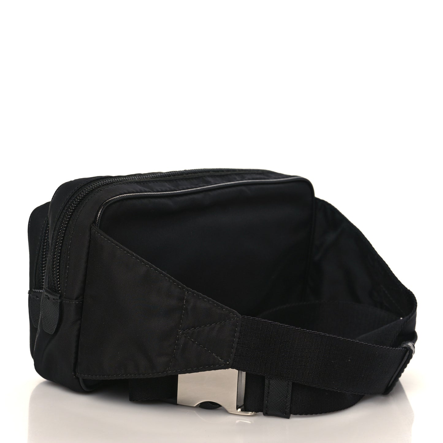 Re-Nylon Saffiano Belt Bag L Black
