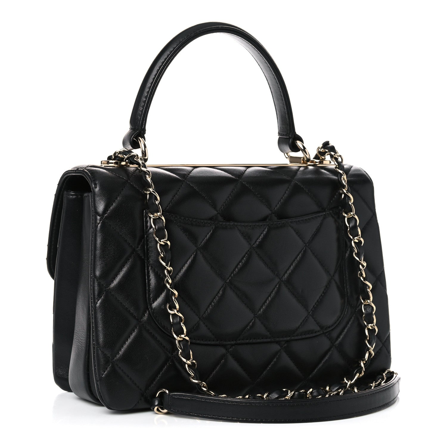 Chanel Lambskin Quilted Small Trendy CC Dual Handle Flap Bag Black 4 of 17