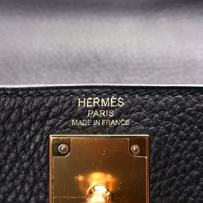 Hermes Togo Kelly Retourne 28 Black 6 of 8