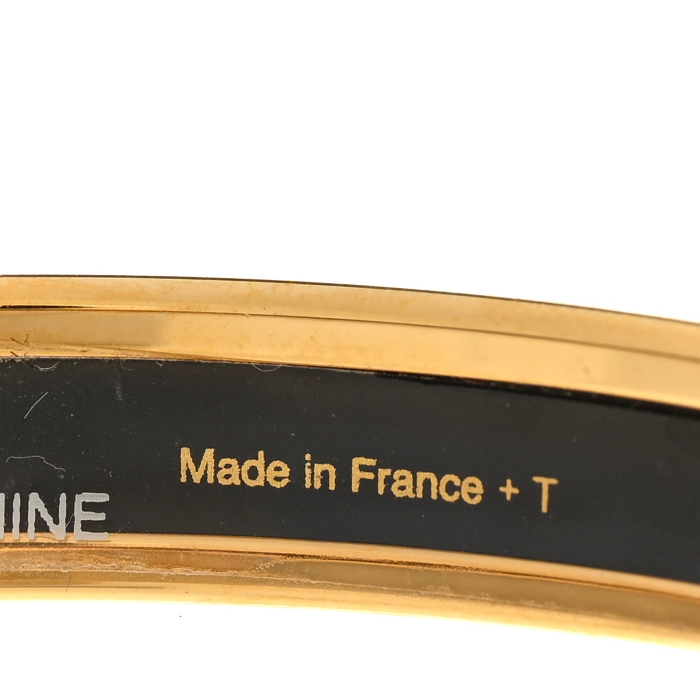 Enamel Printed Narrow Caleche Bracelet 65 Rouge De Chine