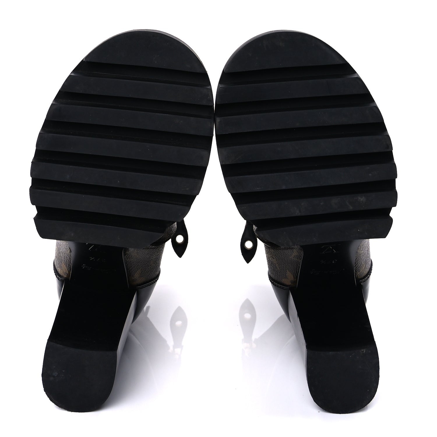 Louis Vuitton Patent Calfskin Monogram Star Trail Ankle Boots 37.5 Black 7 of 7