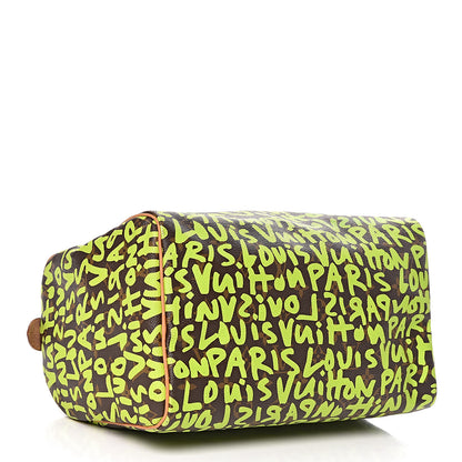 Louis Vuitton Monogram Graffiti Speedy 30 Green 4 of 16