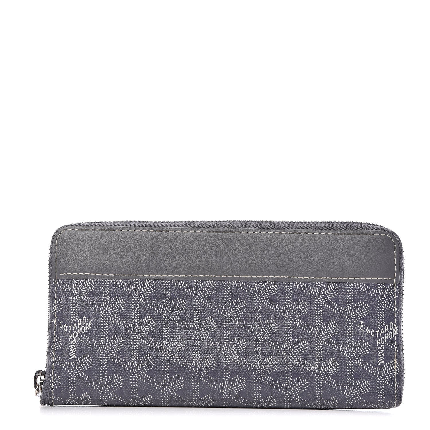 Goyard Goyardine Matignon Zip Around GM Wallet Grey 1 of 8