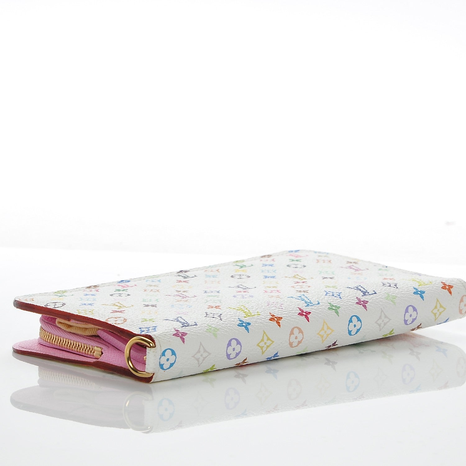 Louis Vuitton Monogram Multicolor Insolite Wallet White Litchi 4 of 6