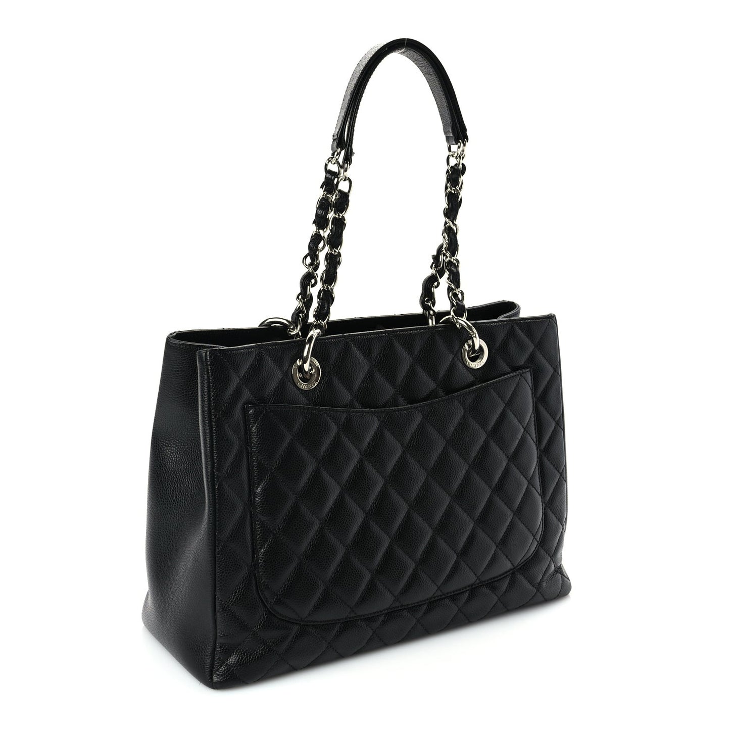 Caviar Quilted Grand Shopping Tote GST Black