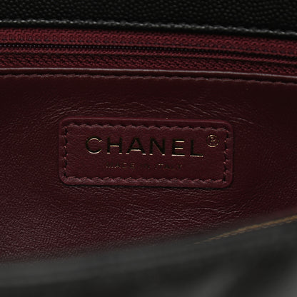 Chanel Caviar Lizard Embossed Quilted Medium Coco Handle Flap Black 8 of 11