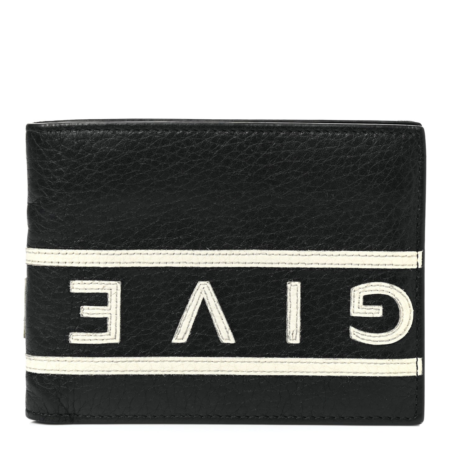 Calfskin Logo Bi-Fold Wallet Black