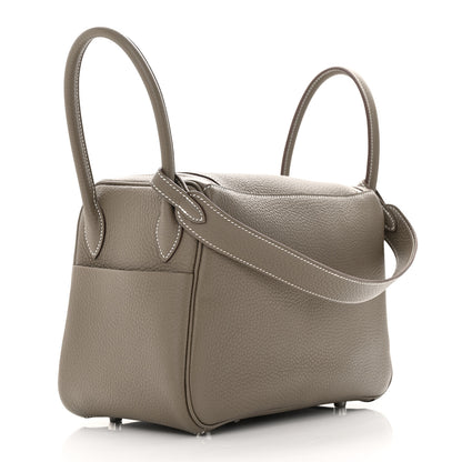 Hermes Taurillon Clemence Lindy 26 Etoupe 3 of 12