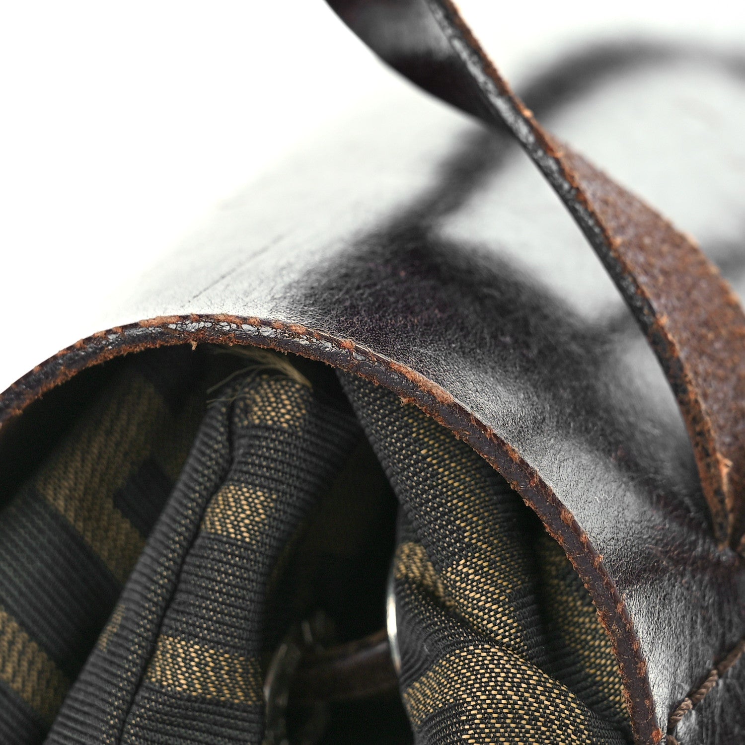 Fendi Zucca Drawstring Flap Backpack Tobacco 12 of 13