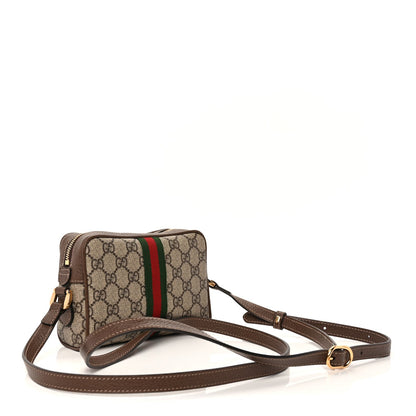 Gucci GG Supreme Monogram Web Mini Ophidia Shoulder Bag  Brown 3 of 9