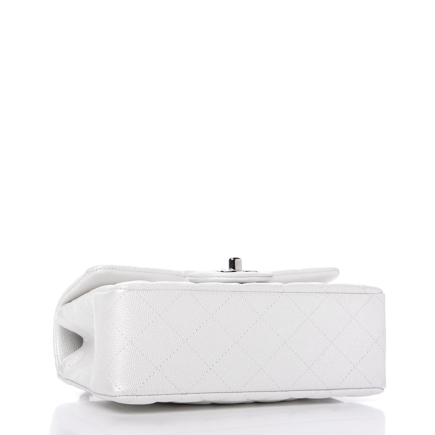 Chanel Iridescent Caviar Quilted Mini Top Handle Rectangular Flap White 4 of 11