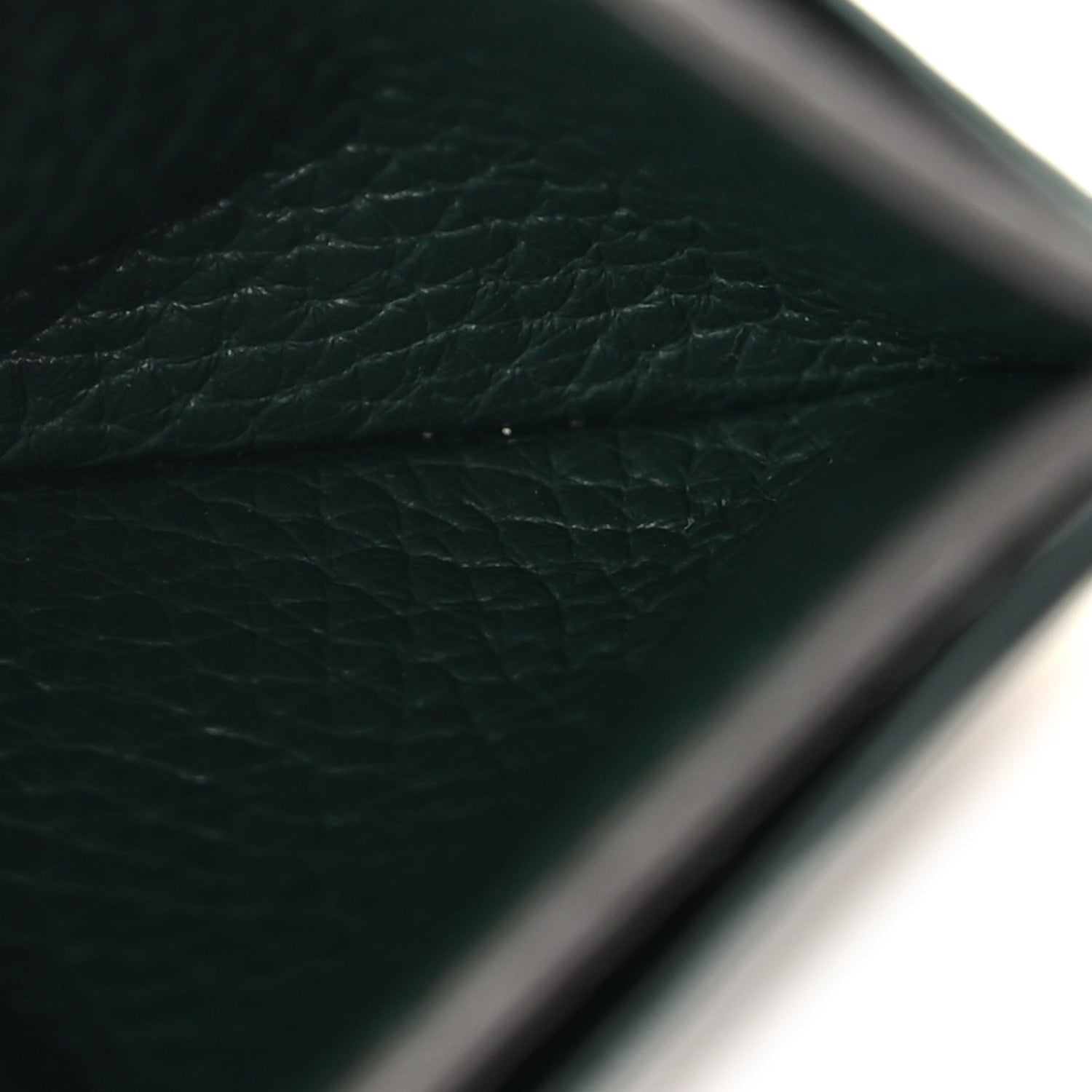 Gucci Grainy Calfskin Half Horsebit Card Case Vintage Green 7 of 8