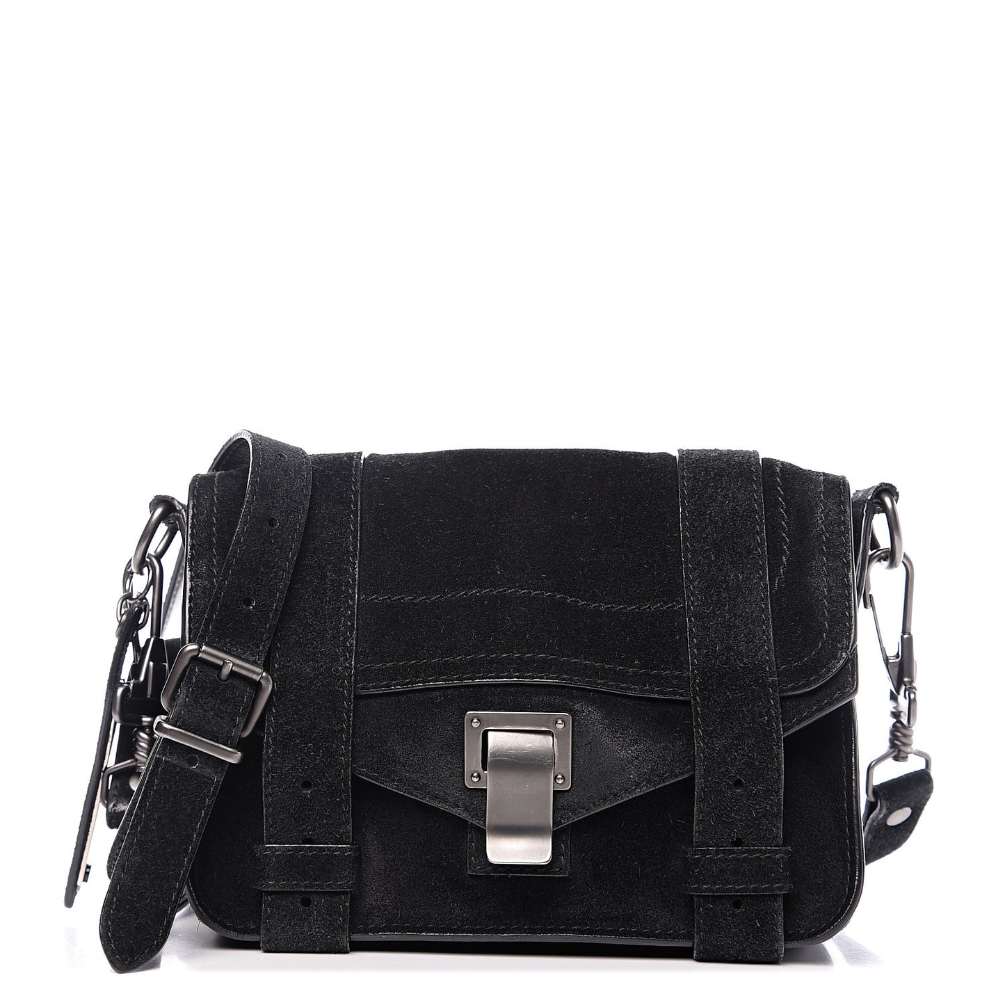 Suede PS1 Mini Pouch Messenger Bag Black
