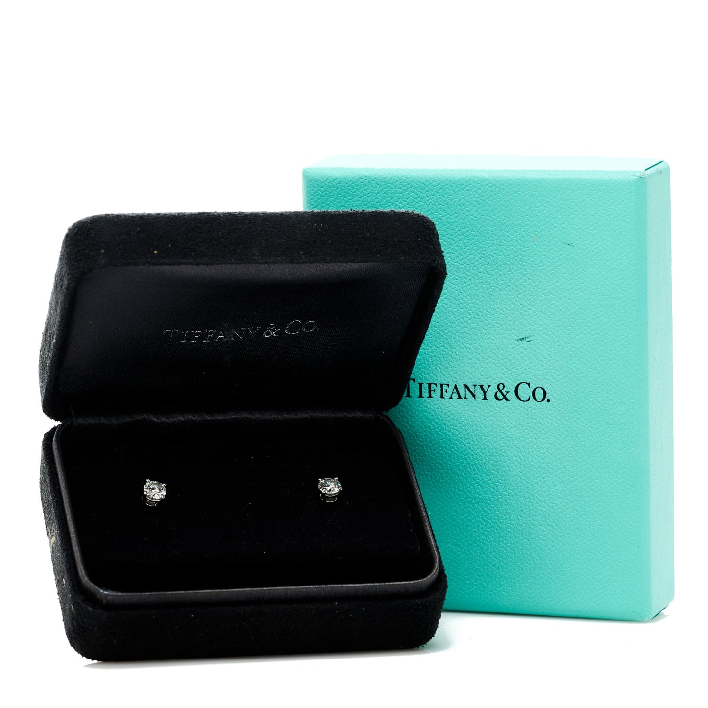 Platinum Diamond .80ctw Solitaire Earrings