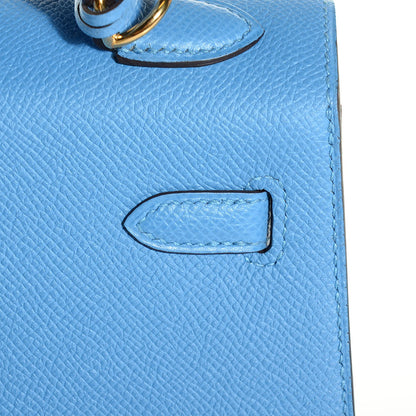 Hermes Epsom Kelly Sellier 25 Bleu Paradis 9 of 22