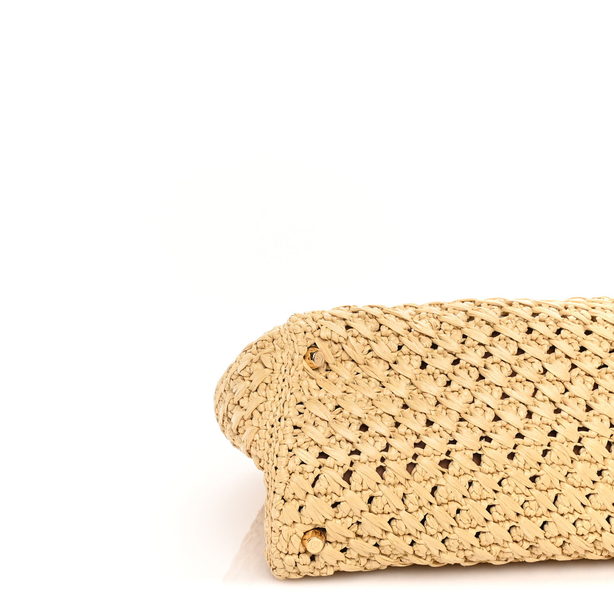 Fendi Raffia Effect Woven Large Fendi Way Tote Beige 7 of 8