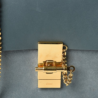 Chloe Suede Smooth Calfskin Mini Drew Shoulder Bag Cloudy Blue 8 of 11