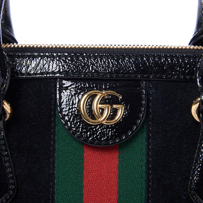 Gucci Suede Patent GG Web Medium Ophidia Boston Black 7 of 8