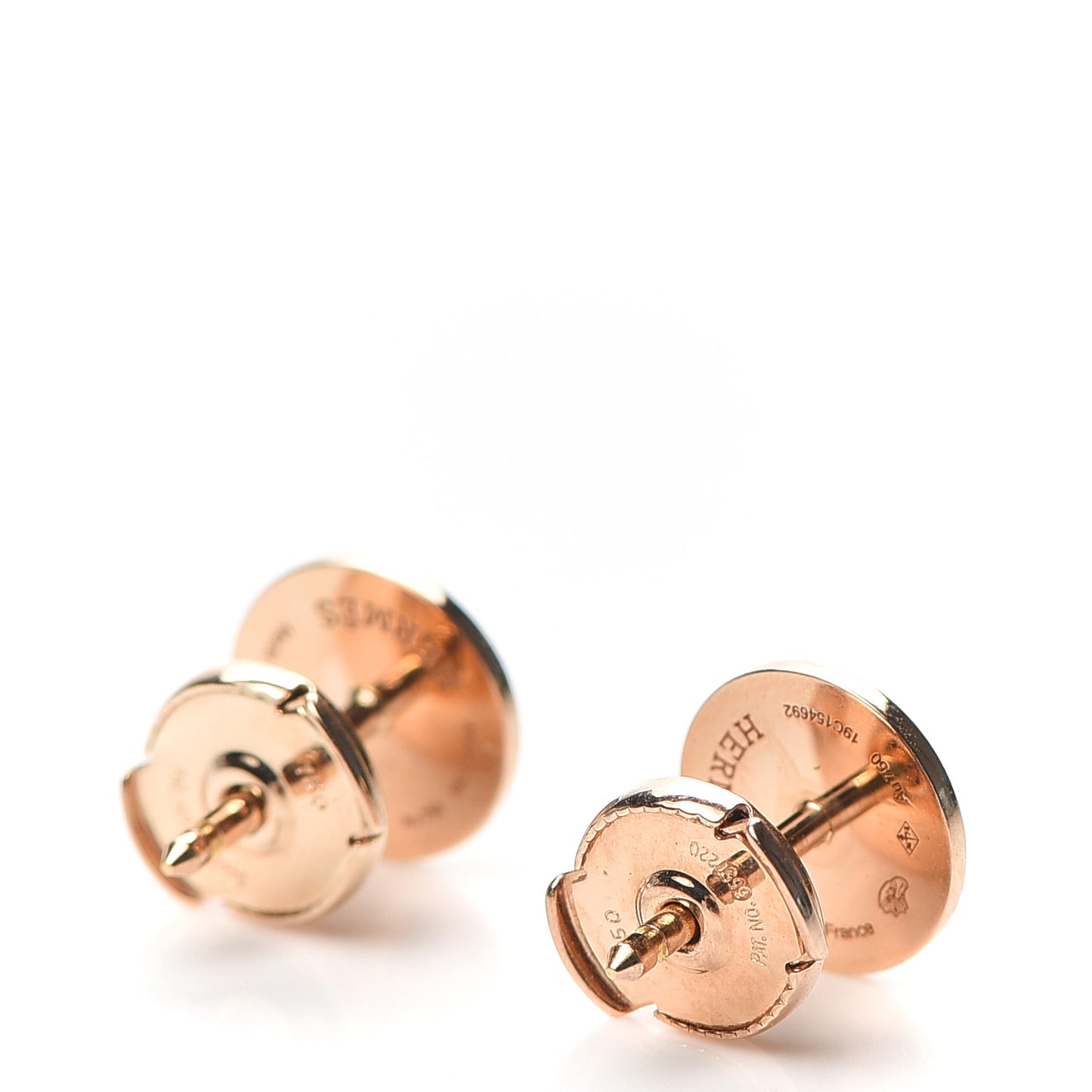 18K Rose Gold TPM Ex-Libris Stud Earrings