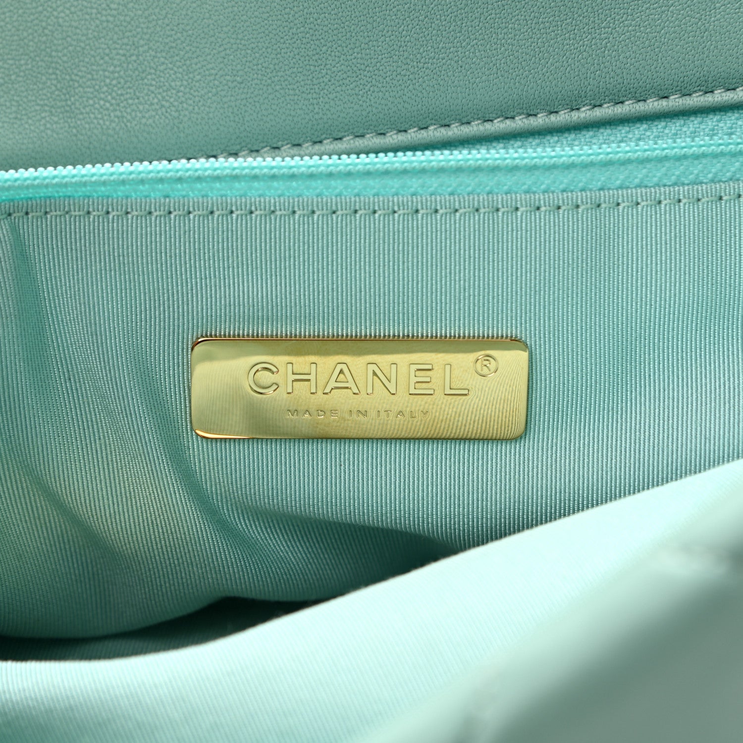 Chanel Goatskin Quilted Maxi Chanel 19 Flap Light Blue 6 of 10