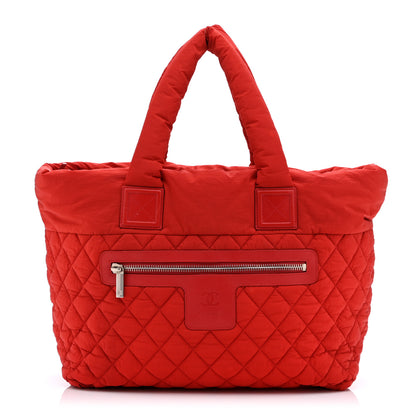 Chanel Nylon Quilted Large Coco Cocoon Tote Red 1 of 10