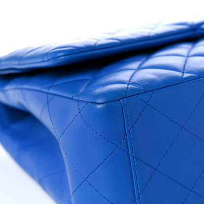 Chanel Lambskin Quilted Maxi Double Flap Blue 7 of 15
