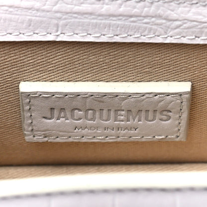 Jacquemus Suede Crocodile Embossed Le Chiquito Grey 6 of 7