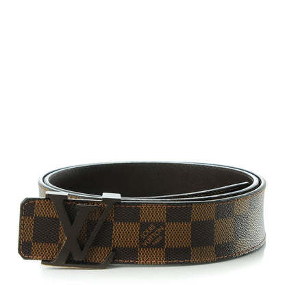 Louis Vuitton Damier Ebene 40mm LV Initiales Belt 95 38 1 of 8