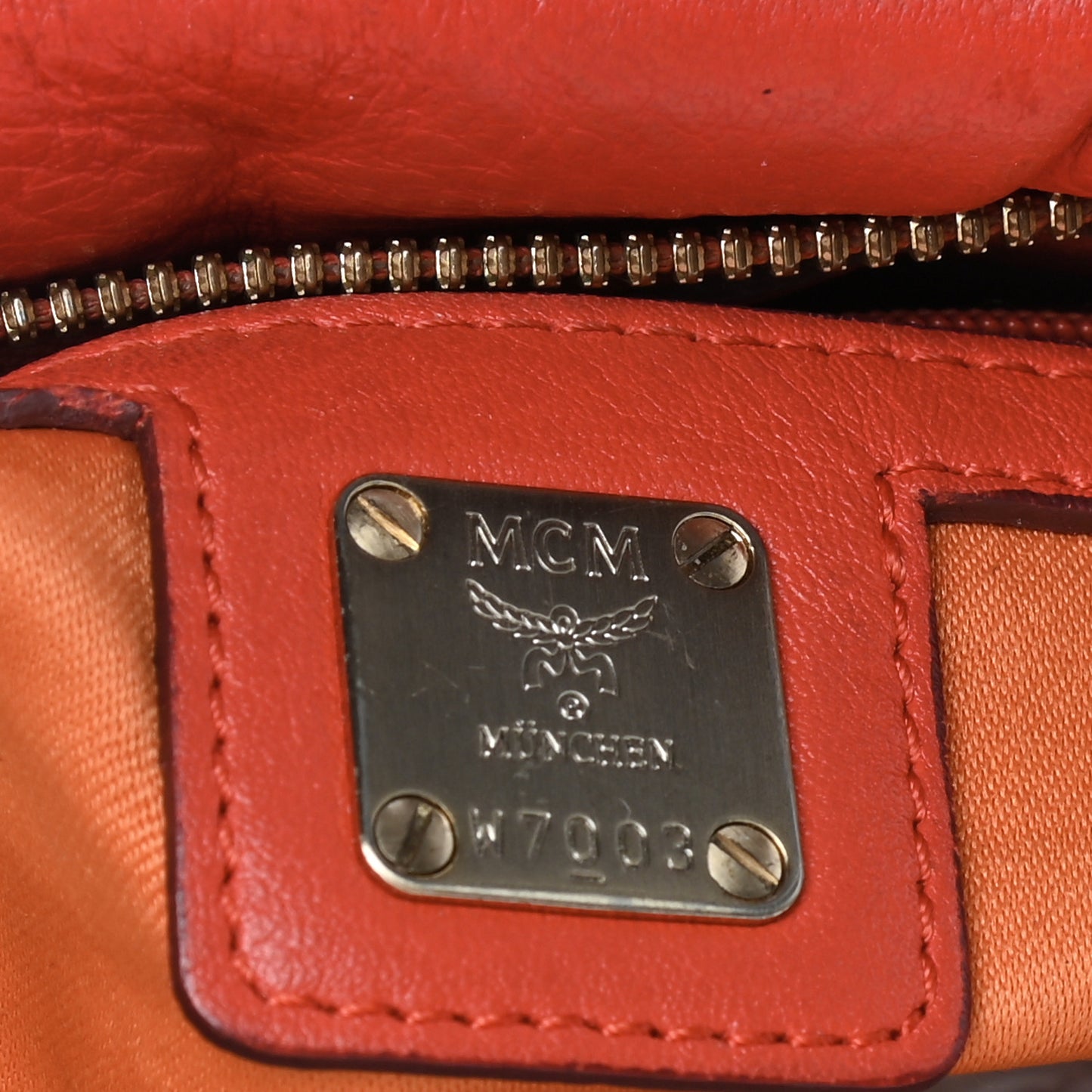 Calfskin Ottomar Top Handle Bag Orange