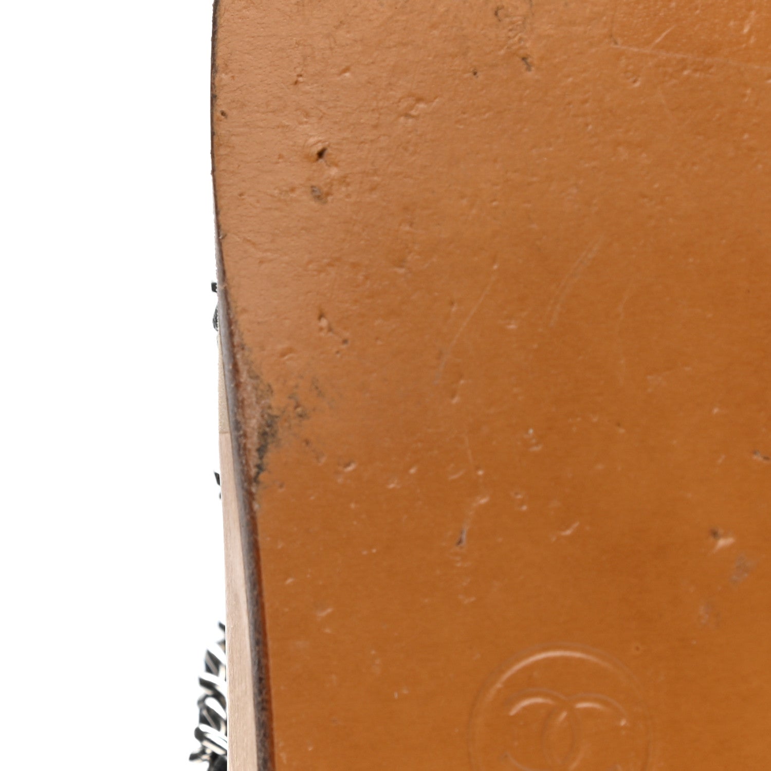 Chanel Lambskin Chain Wedge Sandals 38 Black 14 of 17