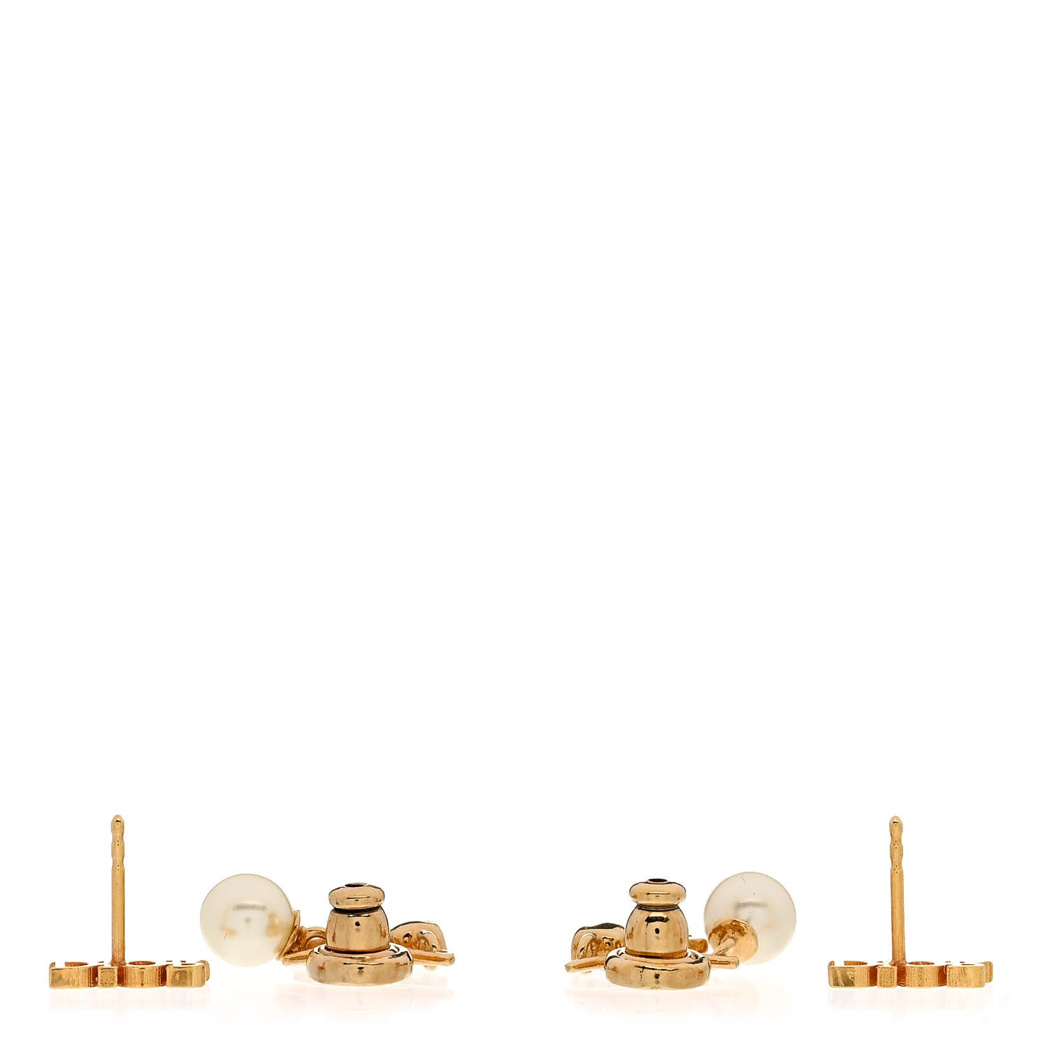 Christian Dior Pearl Crystal Dio(r)evolution Star Earrings Gold 3 of 5