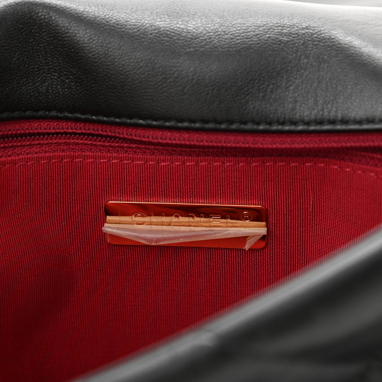 Goatskin Quilted Medium Chanel 19 Flap Black