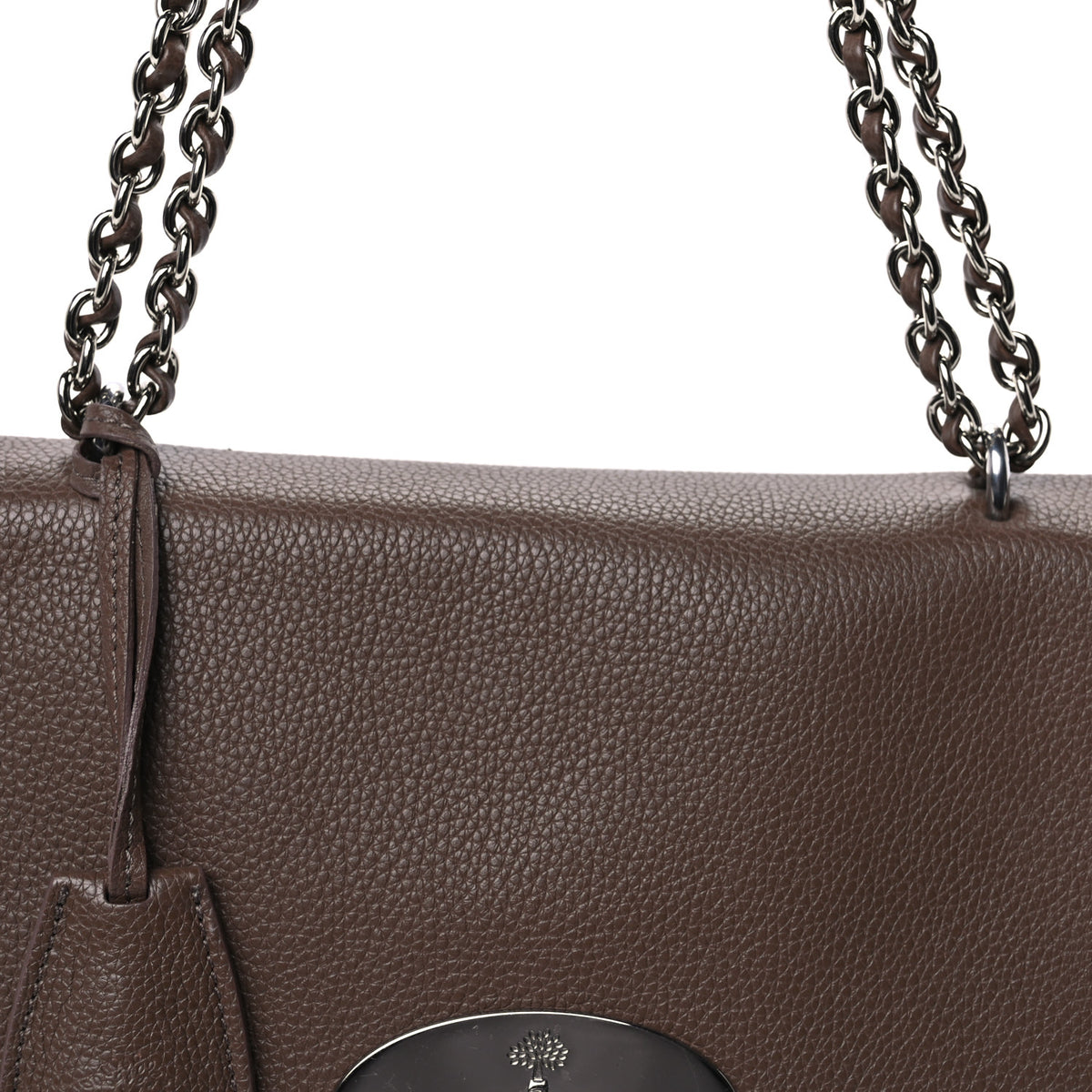 Small Classic Grain Calfskin Medium Lily Flap  Clay