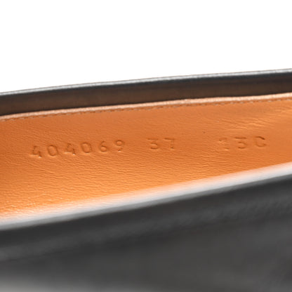 Gucci Calfskin Womens Jordaan Loafers 37 Black 8 of 10