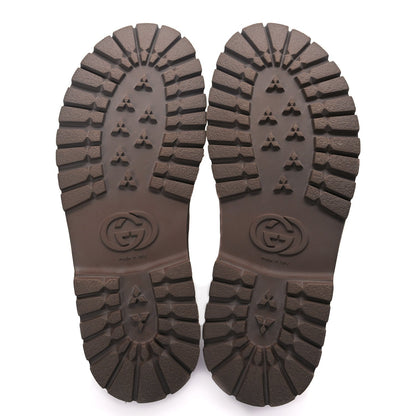 Gucci GG Supreme Monogram Granada Kid Mens Horsebit Lug Sole Mules 9.5 Beige Ebony New Acero 5 of 8