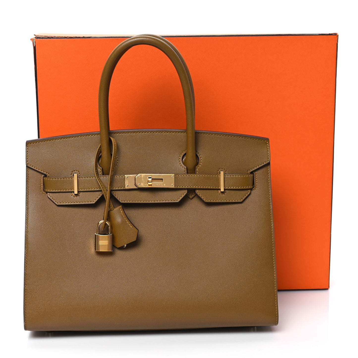 Madame Calfskin Birkin Sellier 30 Bronze Dore