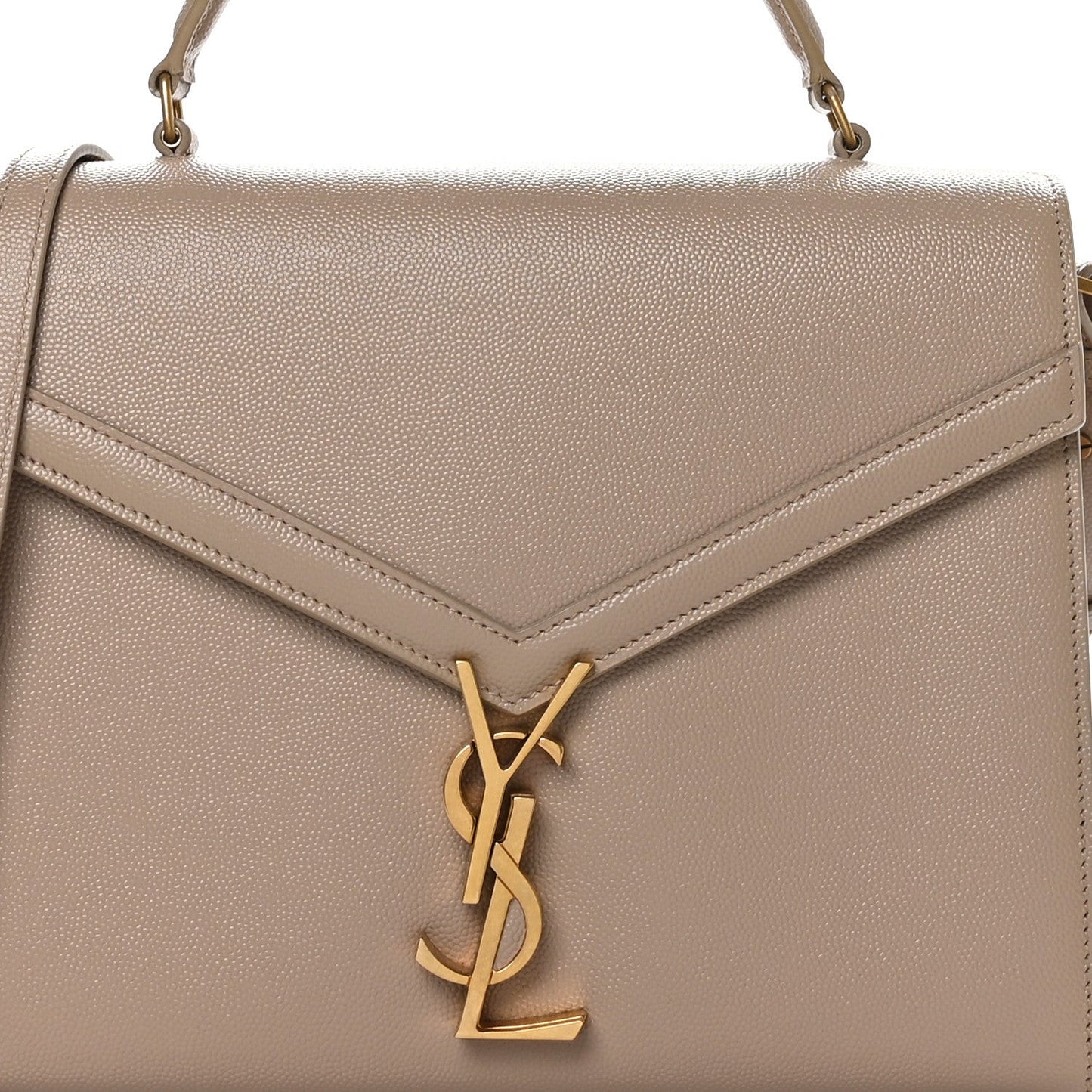 Grain de Poudre Medium Classic Monogram Cassandra Top Handle Dark Beige