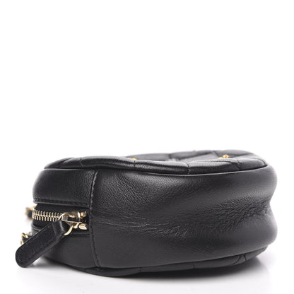 Chanel Lambskin Quilted Studded Round Clutch With Chain Black 4 of 12