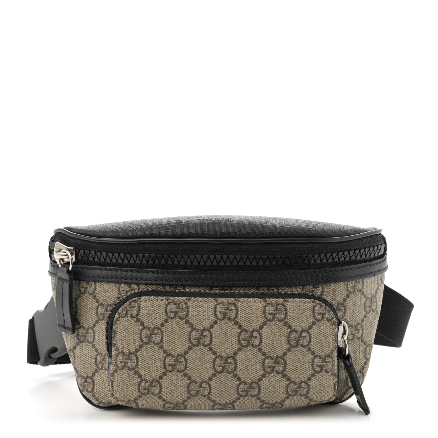Gucci GG Supreme Monogram Belt Bag Black 1 of 12