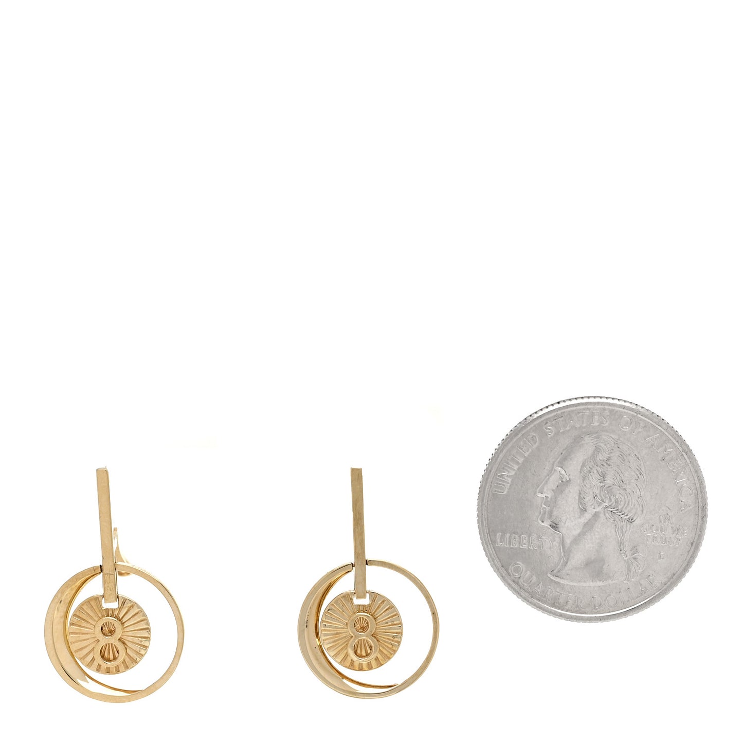 18K Yellow Gold Karma Medallion Earrings