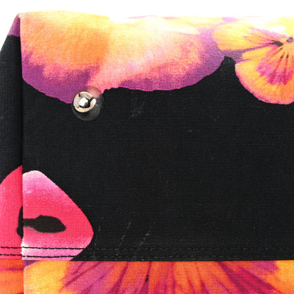 Christian Dior Patent Crystal Embellished Canvas Lips Print Tote Black Multicolor 21 of 26