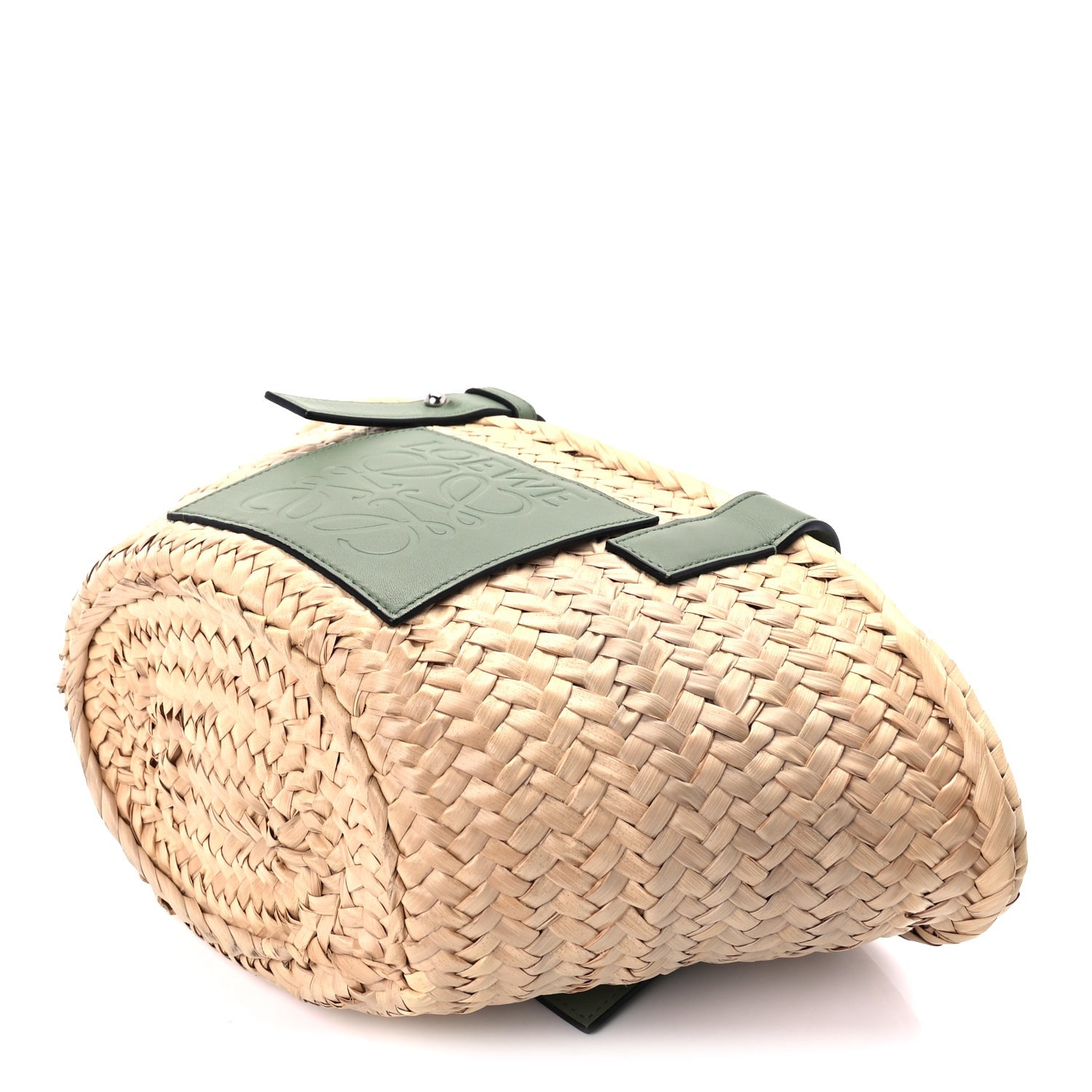 Loewe Raffia Small Basket Tote Bag Natural Green 7 of 7