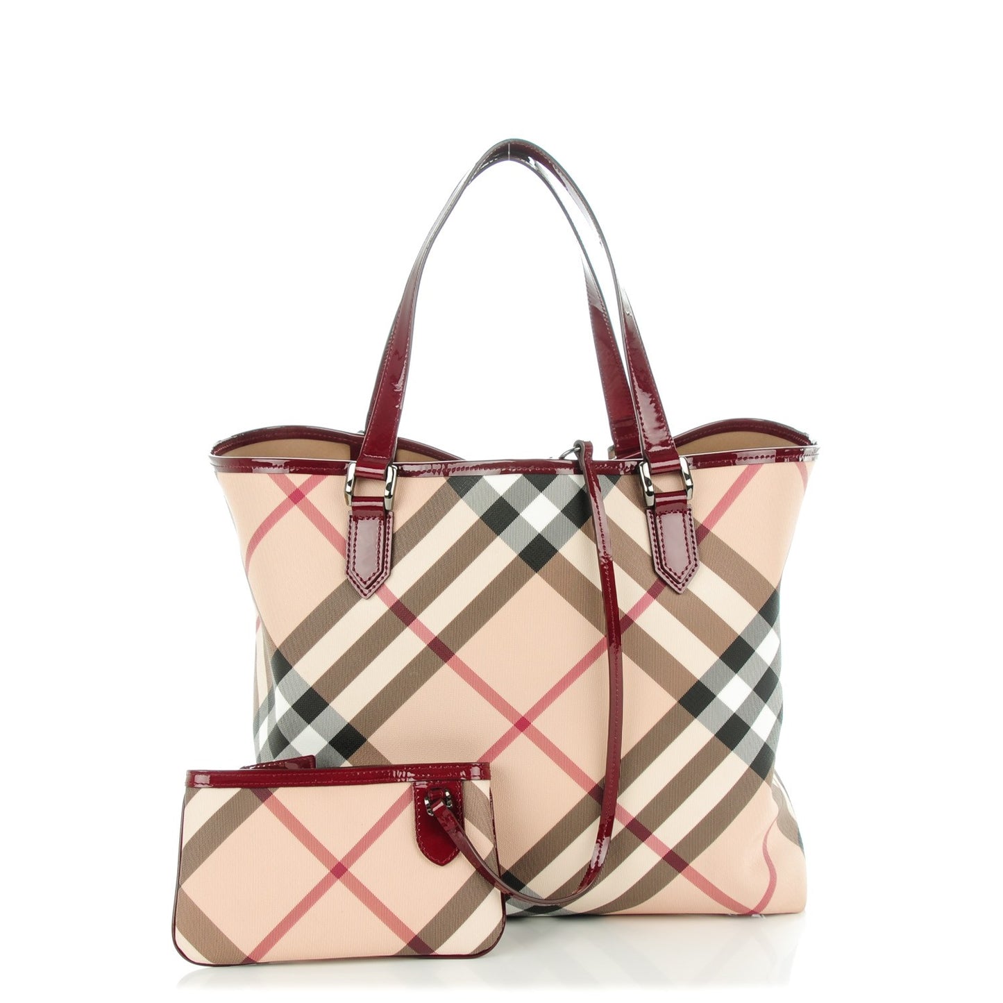 Nova Check Medium Shopper Tote Red