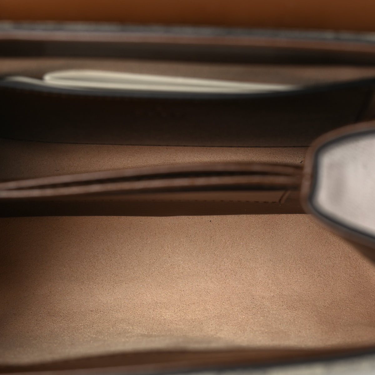 Gucci GG Supreme Monogram Azalea Calfskin Mini Horsebit 1955 Top Handle Flap Bag Beige Ebony Brown Sugar 8 of 8