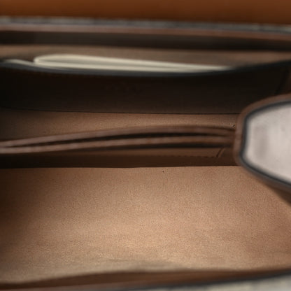 Gucci GG Supreme Monogram Azalea Calfskin Mini Horsebit 1955 Top Handle Flap Bag Beige Ebony Brown Sugar 8 of 8