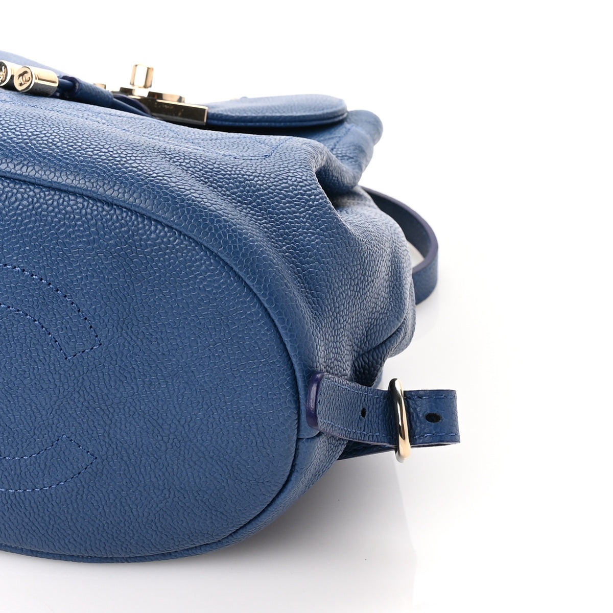 Caviar Quilted Backpack Blue