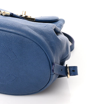 Chanel Caviar Quilted Backpack Blue 9 of 9