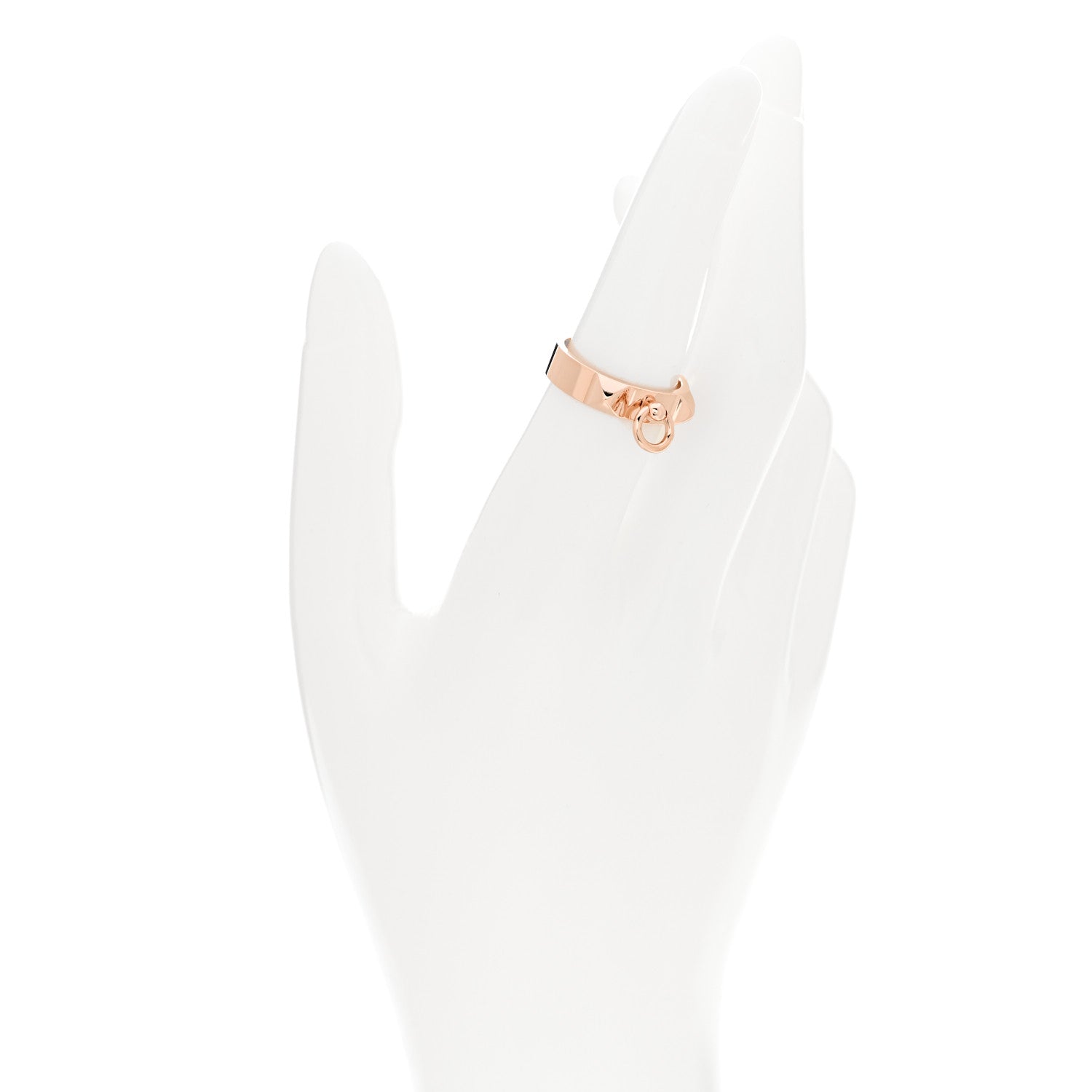 Hermes 18K Rose Gold PM Collier De Chien Ring 54 6.75 2 of 5