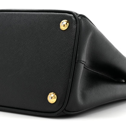 Prada Saffiano Small Galleria Double Zip Tote Black 10 of 17